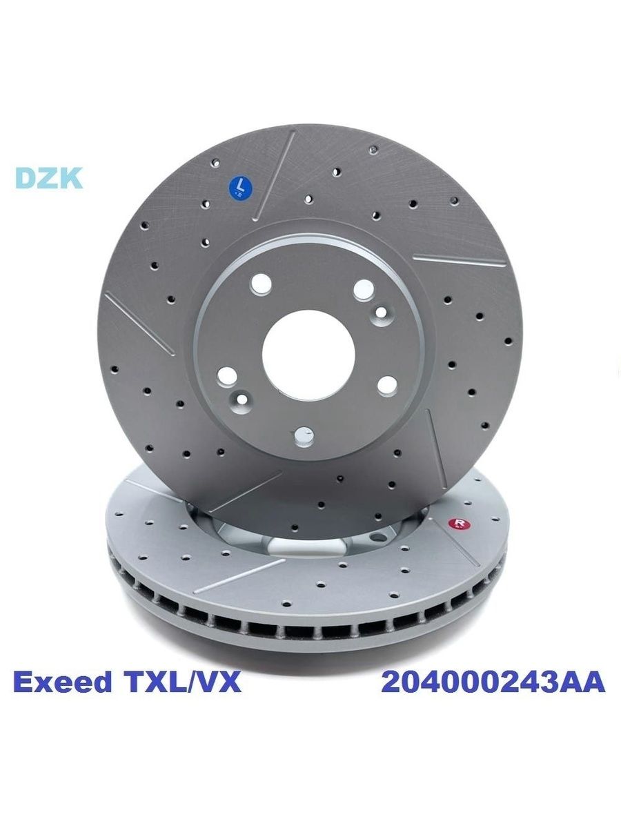 Exeed VX/TXL (до 2023). Передние вентилируемые тормозные диски. 204000243AA/204000354AA - Фото 1